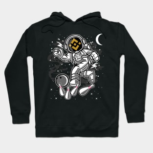 Astronaut Bowling Binance BNB Coin To The Moon Crypto Token Cryptocurrency Blockchain Wallet Birthday Gift For Men Women Kids Hoodie